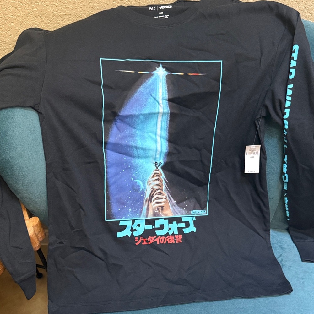Gap Black Star Wars Long Sleeve Shirt
